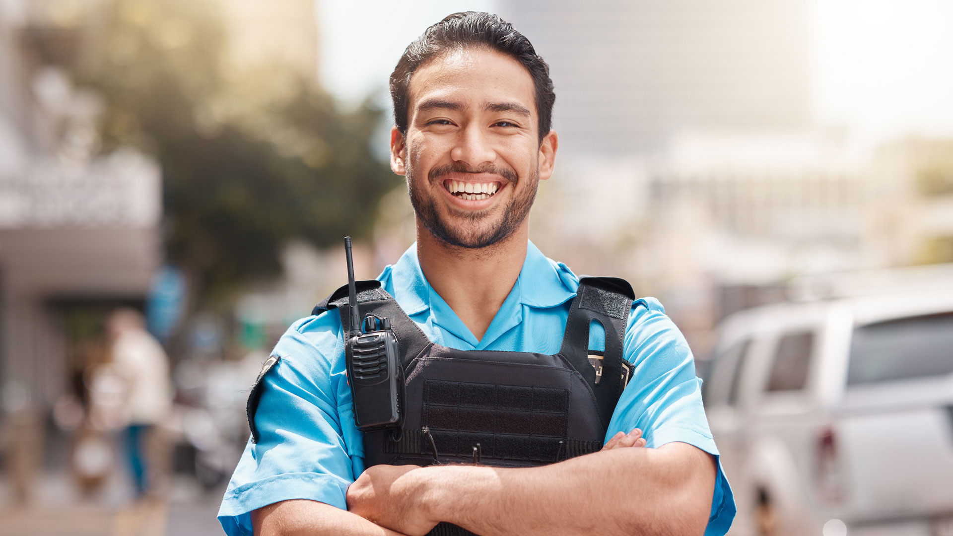 Happy police officer